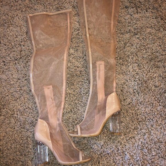 Top Show Shoes - NWOT Over The Knee Mesh Boots Top Show Shoes - NWOT Over The Knee Mesh Boots